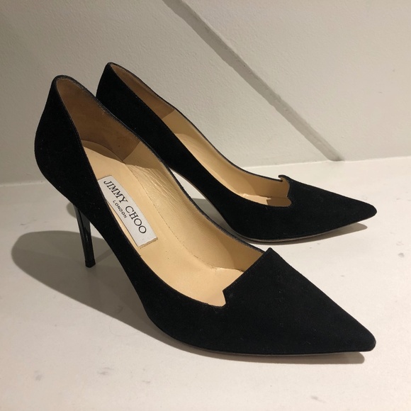 Jimmy Choo black suede pumps EU 38.5 - Picture 1 of 5